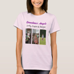 T-shirt Les anges de grand-mère   Photo et noms personnali