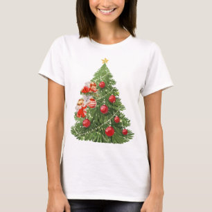 T-shirt Les anges décorant l'arbre de Noël