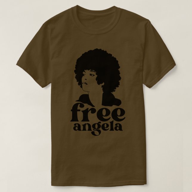 T-shirt Les anges libres Angela davis (Design devant)