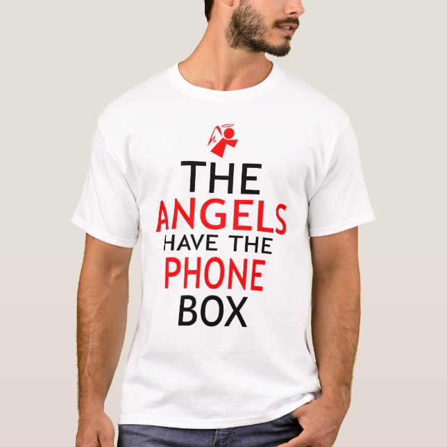 T-shirt Les Anges ont Phone Box Drôle (Devant)