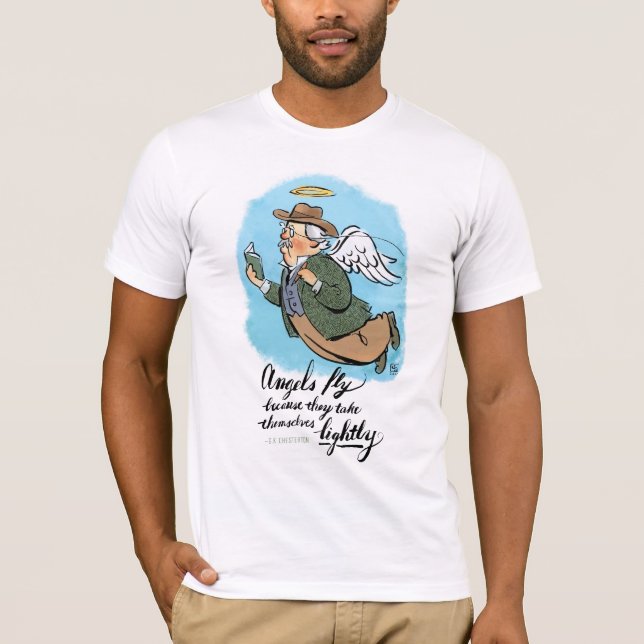 T-shirt Les anges volent puisqu'ils se prennent légèrement (Devant)