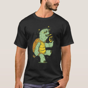 T-shirt Les Animaux Dense La Tortue De Partir Est Drunk