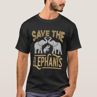 T-shirt Les Animaux En Danger Sauvent Les Éléphants