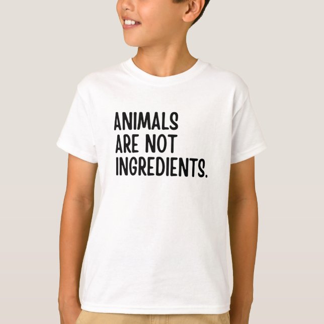 T-shirt Les Animaux Ne Sont Pas Des Ingrédients (Devant)