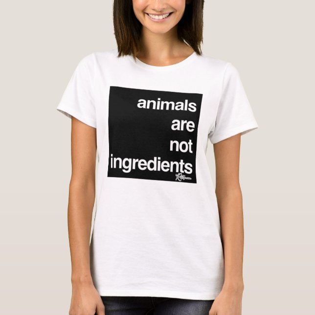 T-shirt Les animaux ne sont pas des ingrédients Les droits (Devant)