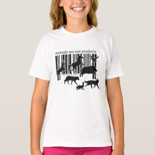 T-shirt Les animaux ne sont pas des produits Code barre Ve