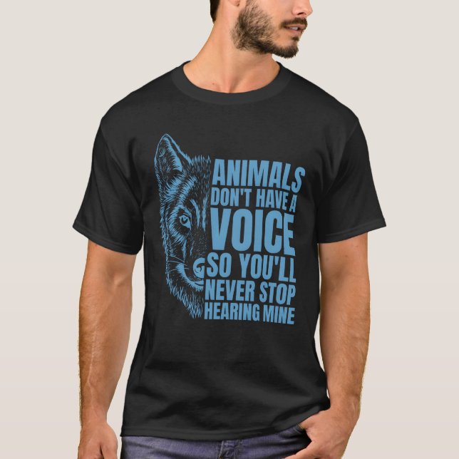 T-shirt Les animaux n'ont pas de voix fille (Devant)