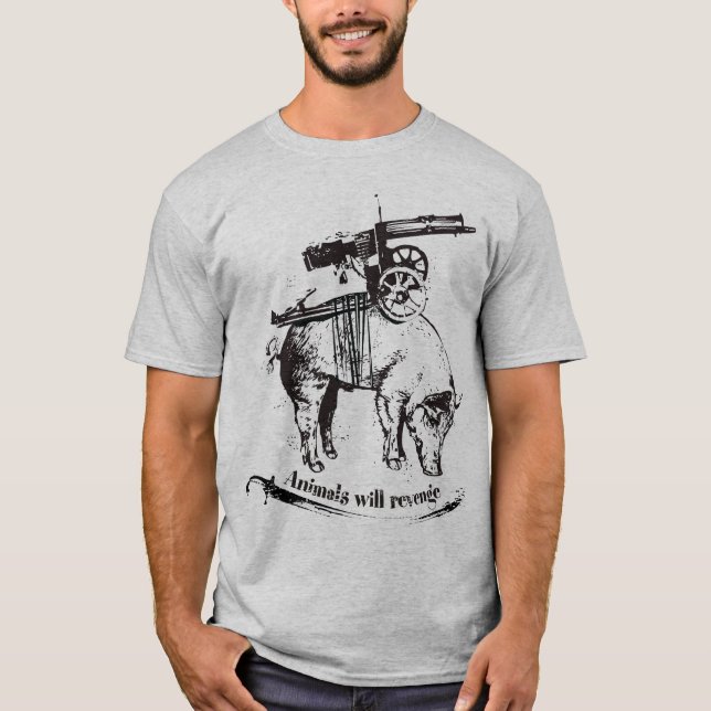 T-shirt les animaux se vengeront (Devant)