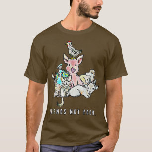 T-shirt Les animaux sont des amis et non de la nourriture