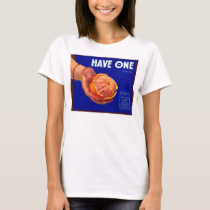 T-shirt Les années 1940 ont un étiquette de caisse orange
