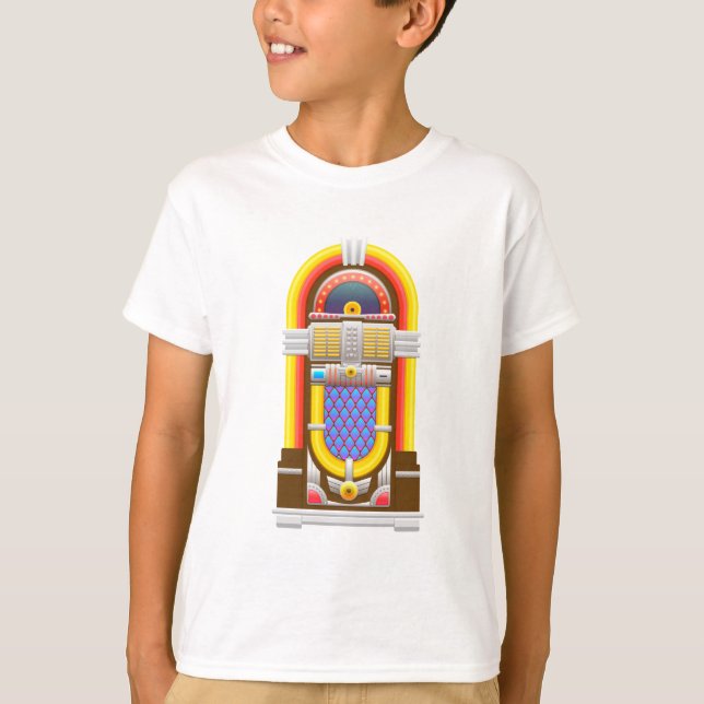 T-shirt les années 50 juke-box à l'ancienne (Devant)