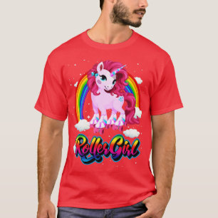 T-shirt les années 70 80s Roller Girl Patinage Vintage Uni