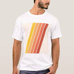 T-shirt les années 70 bandes rétro Vintages