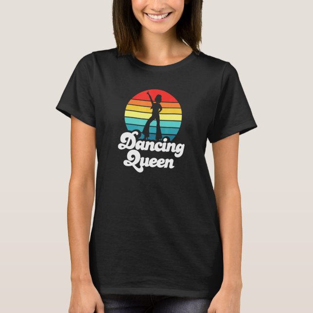 T-shirt les années 70 Disco Retro Sunset Dancing Queen (Devant)