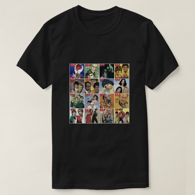 T-shirt les années 70 Guide TV couvre les éléments essenti (Design devant)