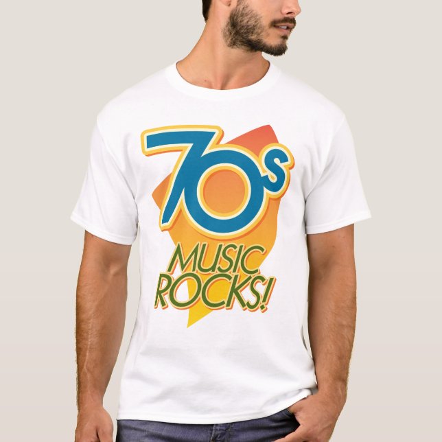 T-shirt les années 70 Music Rocks ! (Devant)