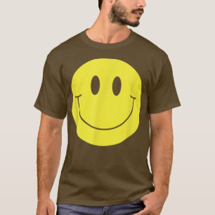 T-shirt les années 70 Visage Sourire JauneJoli visage sour