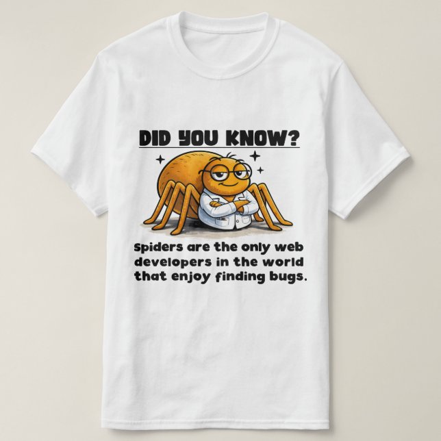 T-shirt Les araignées sont les pionnières ! (Design devant)
