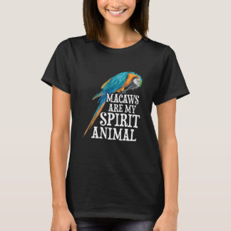 T-shirt Les aras sont mon animal spirituel Ara rouge Color