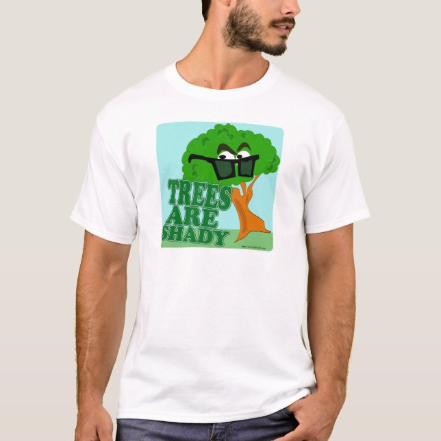 T-shirt Les Arbres Sont Un Dessin Naturel Ombragé (Devant)