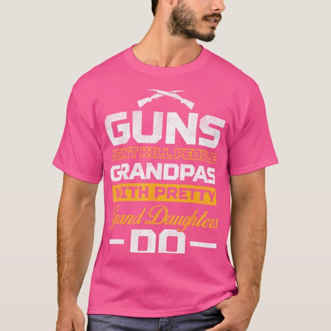 T-shirt Les Armes À Feu Ne Tuent Pas Les Grandpas Avec Une (Devant)