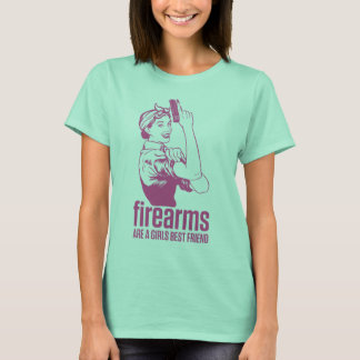 T-shirt Les Armes À Feu Sont Une Fille Meilleur Ami Chemis