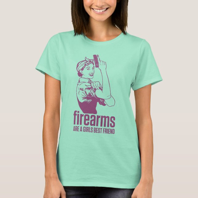 T-shirt Les Armes À Feu Sont Une Fille Meilleur Ami Chemis (Devant)