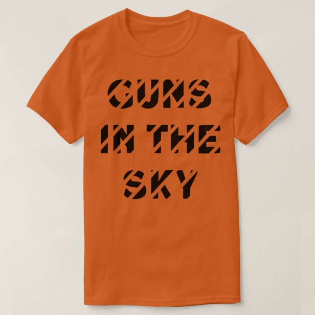 T-shirt Les armes dans le ciel noir (Design devant)
