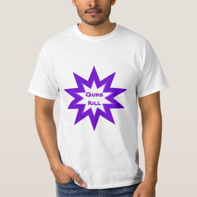 T-shirt Les armes tuent la chemise étoilée violette (Devant)