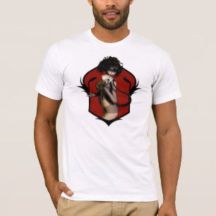 T-shirt Les as de la main de l'homme mort… et le 8s noir