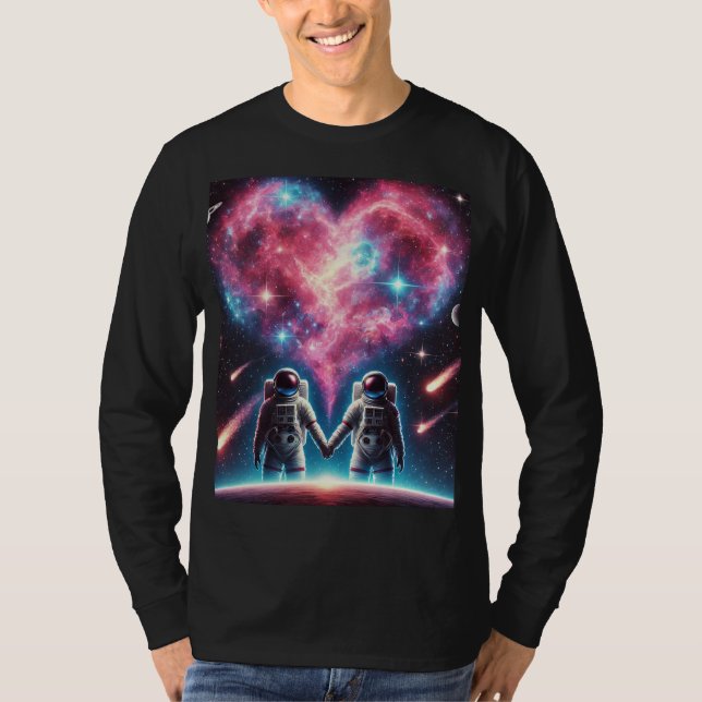 T-shirt Les astronautes amoureux Long Sleeve Tee (Devant)