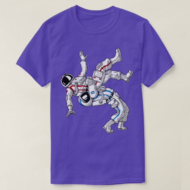 T-shirt Les astronautes JiuJitsu luttant (Design devant)
