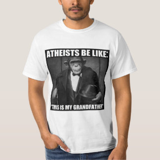 T-shirt Les athées soient comme : "C'est mon première