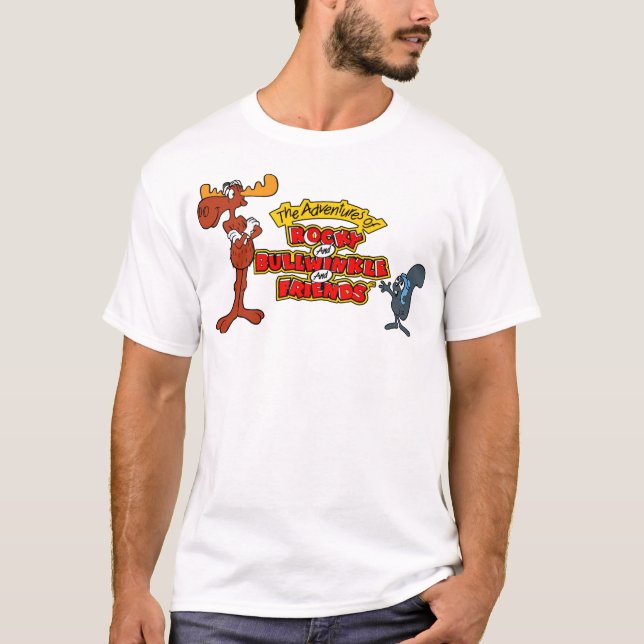 T-shirt _+les-aventures-de-rocailleux-et-bullwinkle_+chemi (Devant)