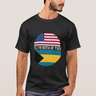 T-shirt Les Bahamas Serment Les Drapeaux Américains Et Bah