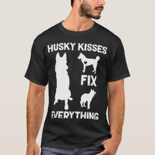 T-shirt Les baisers de Husky sibérien règlent tout Maman H