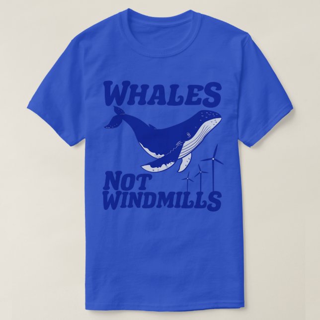 T-shirt Les baleines et non les moulins à vent (Design devant)