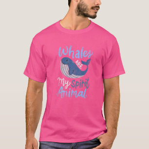 T-shirt Les baleines sont mon esprit Animal Vintage