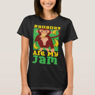 T-shirt Les Bananes De Chimpanzé Sont Ma Confiture