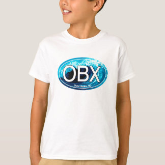 T-shirt Les banques externes d'OBX ondulent l'ovale