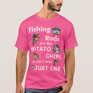 T-shirt Les Barres De Pêche Sont Comme Des Chips De Pomme