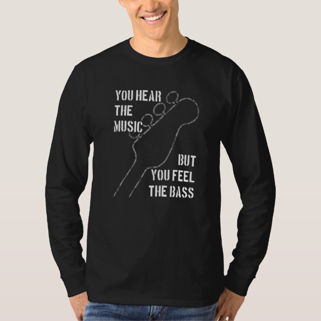 T-shirt Les bassistes aiment les notes de basse plus profo (Devant)