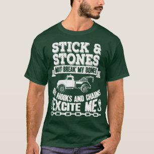 T-shirt Les bâtons et les pierres peuvent me casser les os