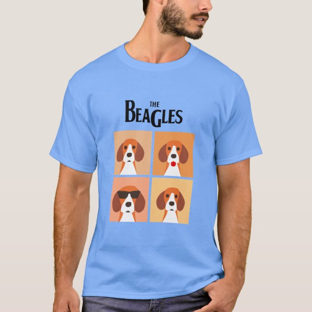 T-shirt les beagles amusants (Devant)