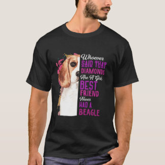 T-shirt Les beagles Sont Une Fille Meilleur Ami Drôle Chie