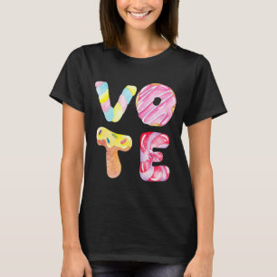 T-shirt Les beignets amusants et les bonbons aller voter