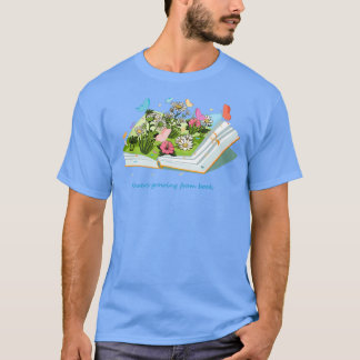 T-shirt les belles fleurs poussant du livre