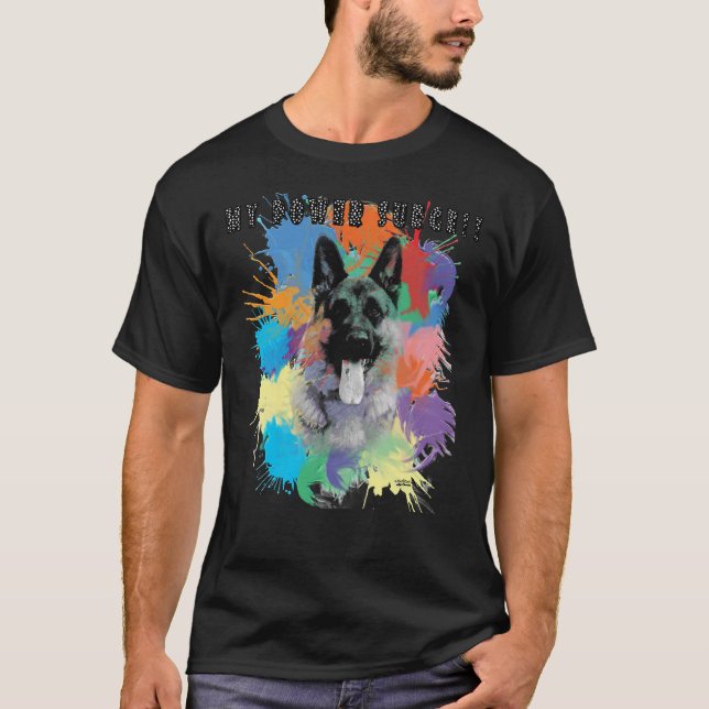 T-shirt Les Bergers Allemands La Source De Puissance ! ! C (Devant)