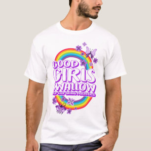 T-shirt Les Bonnes Filles Avalent, Mangent Désordre Récupé