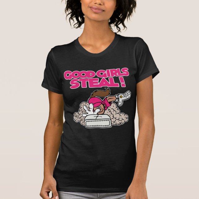 T-shirt Les bonnes filles volent, melon (Devant)